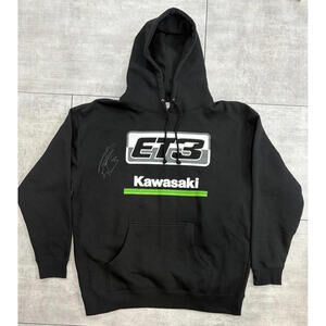 Signed Eli Tomac ET3 Kawasaki Hoodie Sweatshirt XL Black